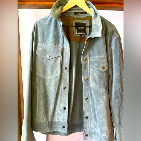 Todd Snyder Other - Todd Snyder Made in Italy Blue Suede Leather Dylan Jacket